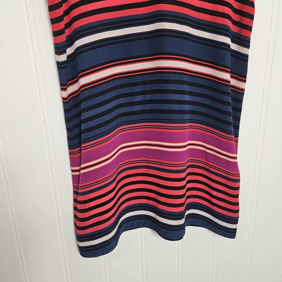 Joie Silk Dress Womens Size XS Dawna Sleeveless Navy Multi Stripe Tank Shift - Picture 10 of 16